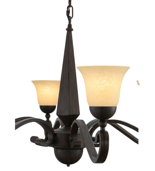 44"W Muirfield 6 Lt Chandelier