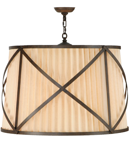 31" Wide Muirfield Pleated Fabric Pendant