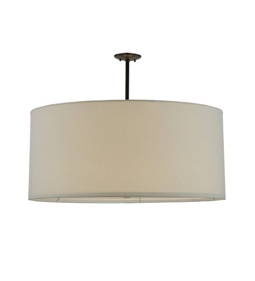 36"W Cilindro White Textrene Pendant