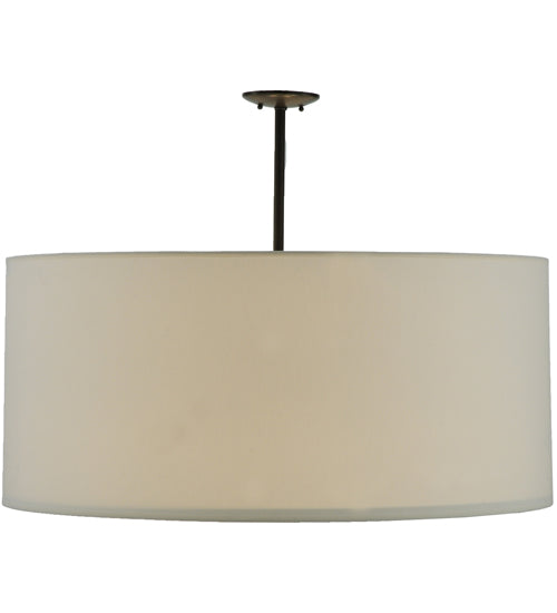 36"W Cilindro White Textrene Pendant