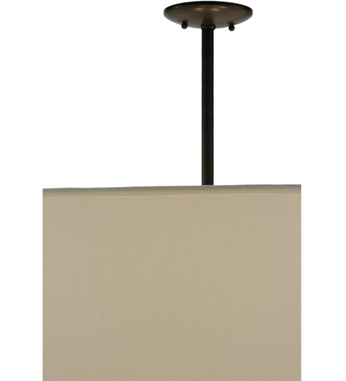 36"W Cilindro White Textrene Pendant