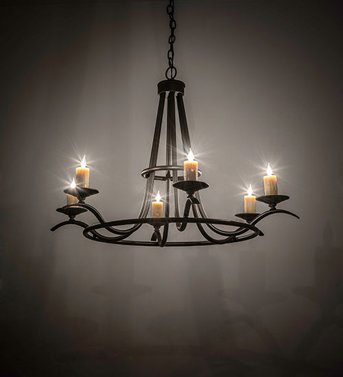 36" Wide Octavia 6 Light Chandelier