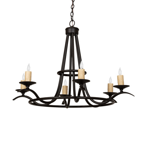 36" Wide Octavia 6 Light Chandelier