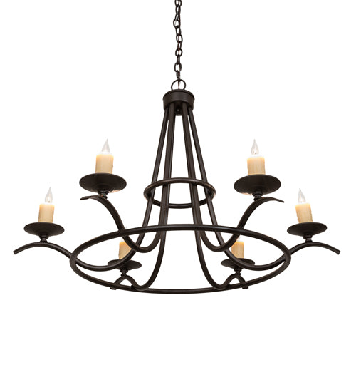 36" Wide Octavia 6 Light Chandelier