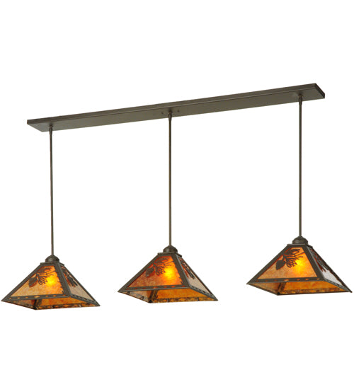 54" Long Balsam Pine 3 Light Pendant