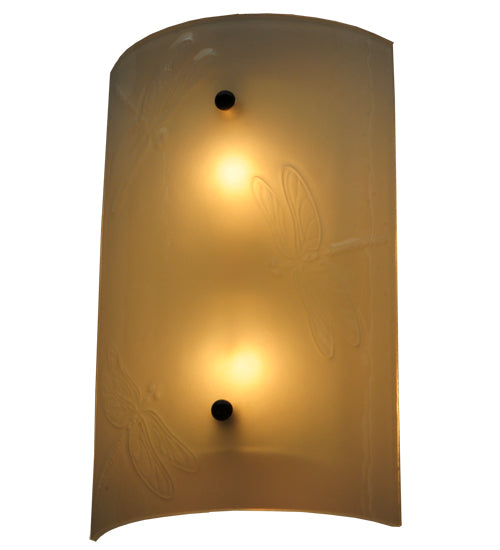 9"W Metro Fusion Dragonfly Glass Wall Sconce