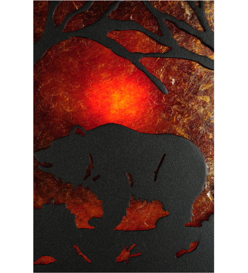 7.5"Sq Grizzly Bear At Dawn Mini Pendant