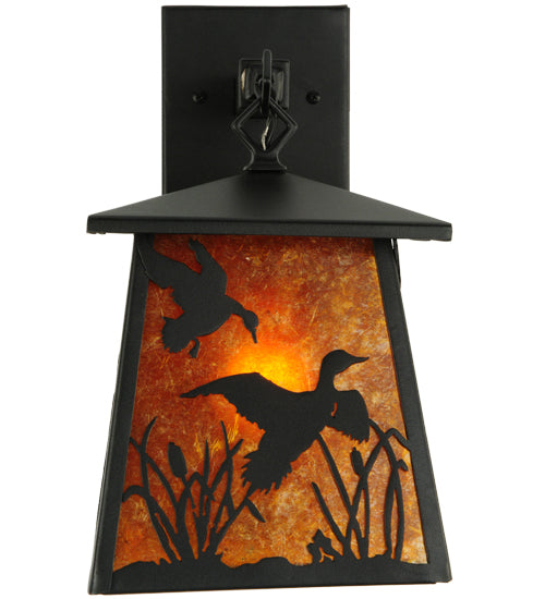 7"W Ducks In Flight Hanging Wall Sconce