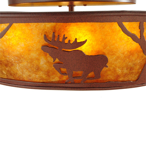 22" Wide Moose On The Loose Flushmount