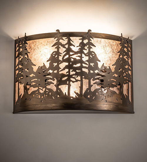 20" Wide Tall Pines Wall Sconce