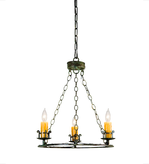 18" Wide Tertius 3 Light Chandelier