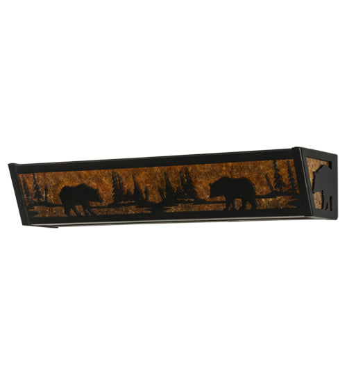 24"W Bear At Lake Vanity Light