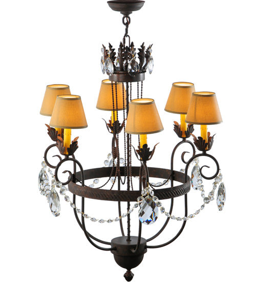 27"W Antonia 6 Lt Chandelier