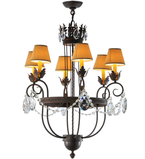 27"W Antonia 6 Lt Chandelier