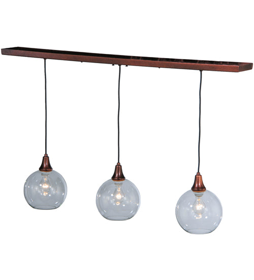 48" Long Bola 3 Light Island Pendant