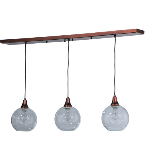 48" Long Bola 3 Light Island Pendant