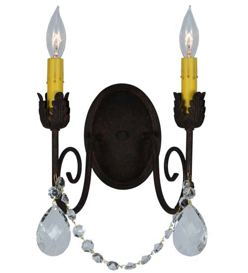 13"W Antonia 2 Lt Wall Sconce