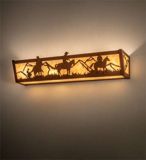 24" Wide Western Vanity Light