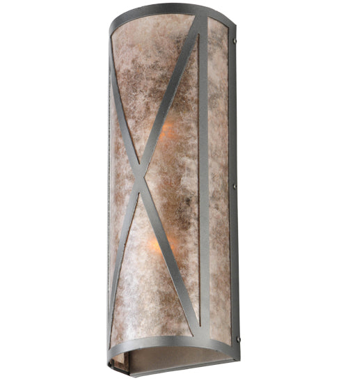 6" Wide Saltire Craftsman Wall Sconce