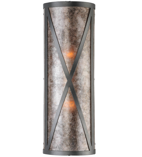 6" Wide Saltire Craftsman Wall Sconce