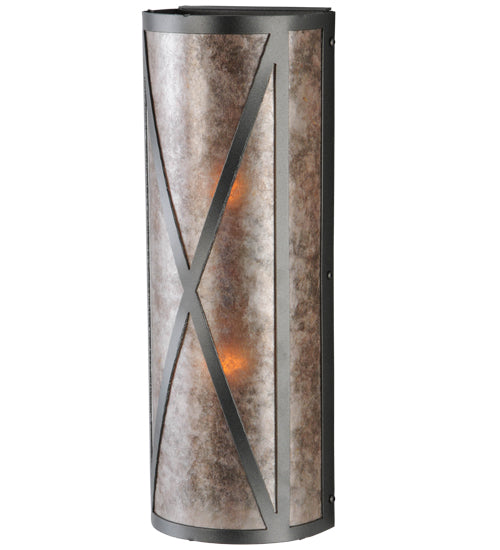 6" Wide Saltire Craftsman Wall Sconce