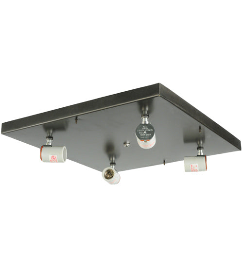 16" Square Hyde Park Double Bar Mission Flushmount