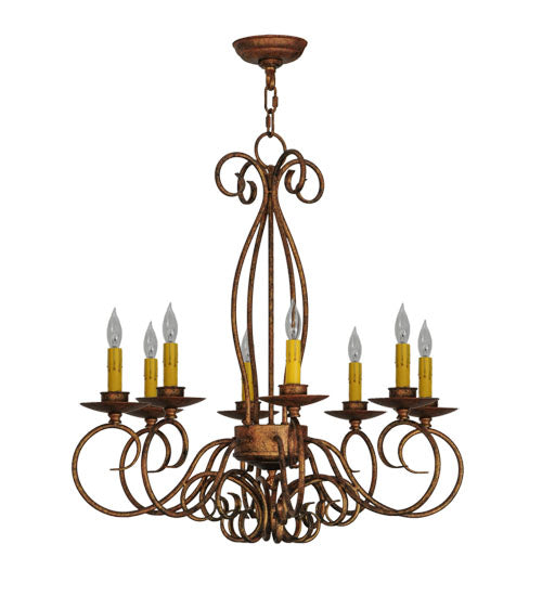 26"W Elisha 8 Lt Chandelier