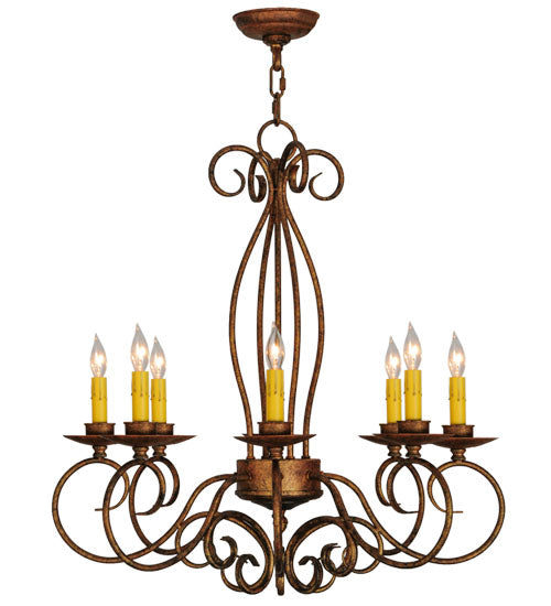 26"W Elisha 8 Lt Chandelier