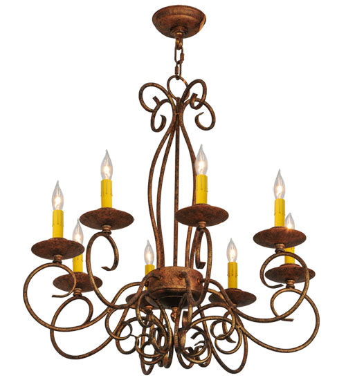 26"W Elisha 8 Lt Chandelier