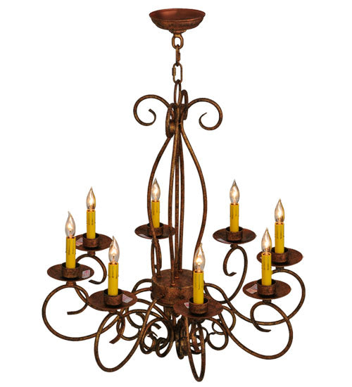 26"W Elisha 8 Lt Chandelier