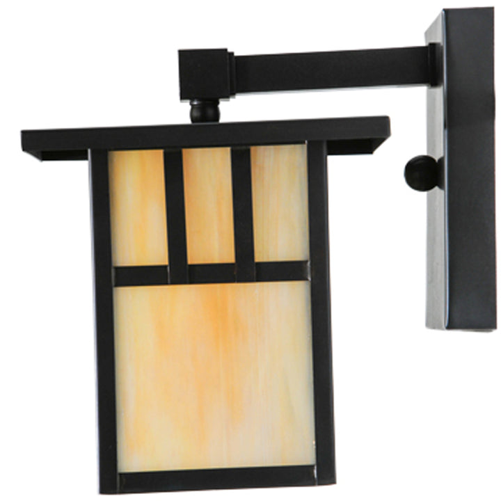 7"W Hyde Park Double Bar Mission Solid Mount Wall Sconce