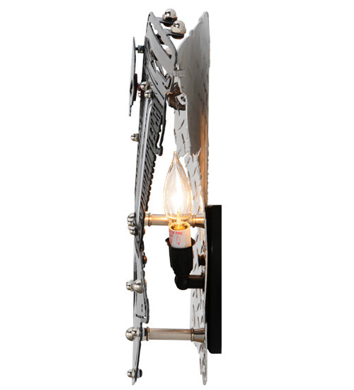 15"W Motorcycle Motor Wall Sconce