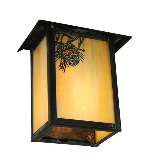 6.5" Wide Seneca Winter Pine Wall Sconce