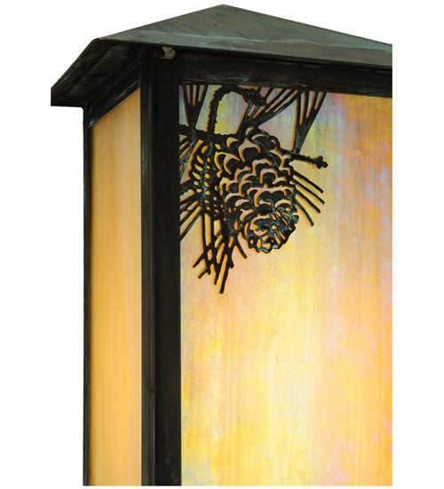 6.5" Wide Seneca Winter Pine Wall Sconce