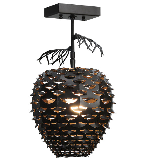 11" Wide Stoneycreek Pinecone Semi-Flushmount