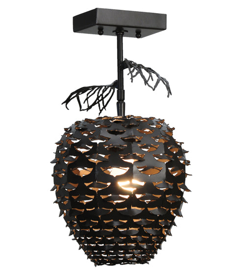 11" Wide Stoneycreek Pinecone Semi-Flushmount