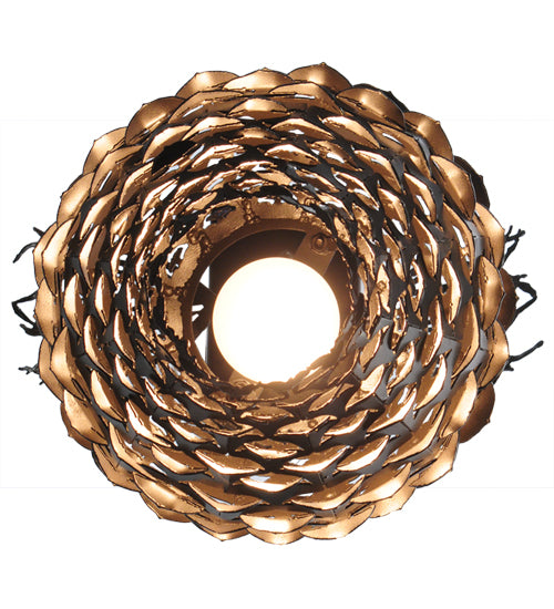 11" Wide Stoneycreek Pinecone Semi-Flushmount