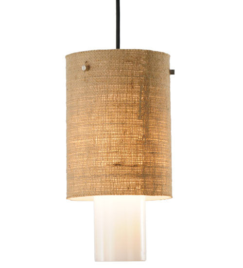 6.5"W Cilindro Burlap 2 Tier Mini Pendant