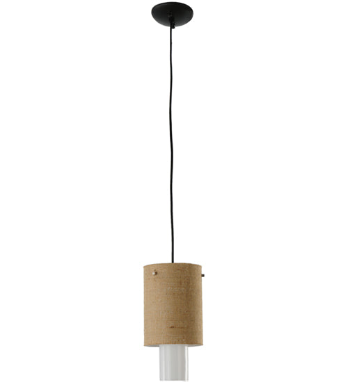 6.5"W Cilindro Burlap 2 Tier Mini Pendant