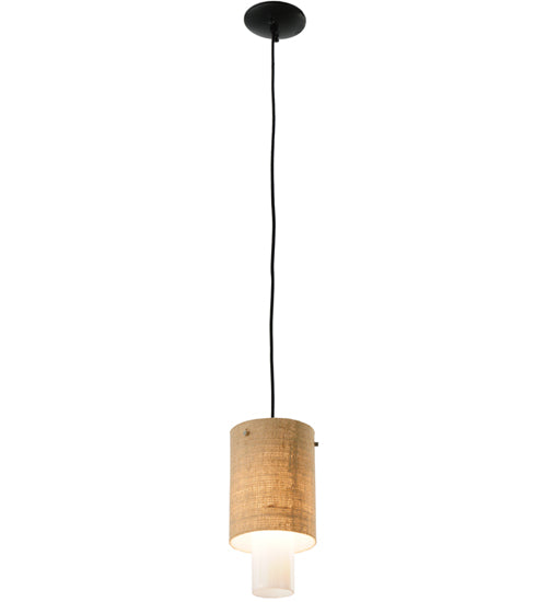 6.5"W Cilindro Burlap 2 Tier Mini Pendant