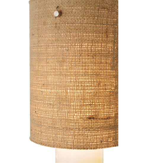 6.5"W Cilindro Burlap 2 Tier Mini Pendant