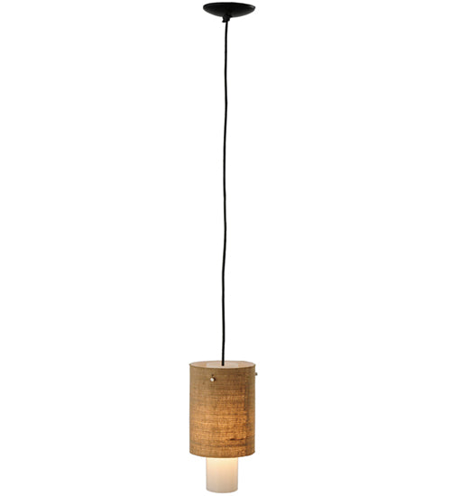 6.5"W Cilindro Burlap 2 Tier Mini Pendant