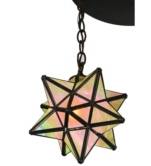 21"W Moravian Star 3 Lt Cascading Pendant