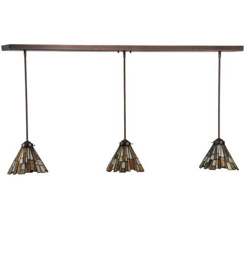 51"L Delta Jadestone 3 Lt Island Pendant