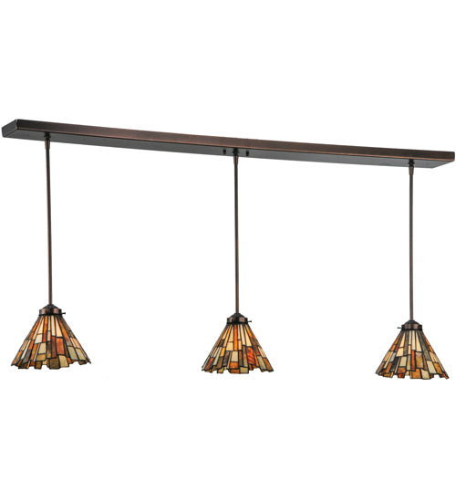 51"L Delta Jadestone 3 Lt Island Pendant