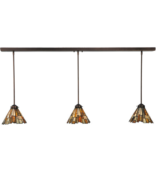 51"L Delta Jadestone 3 Lt Island Pendant