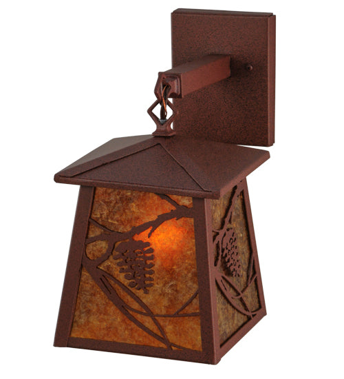 7"W Whispering Pines Lantern Wall Sconce