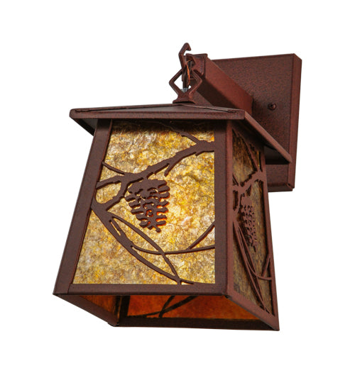 7"W Whispering Pines Lantern Wall Sconce