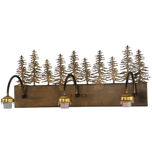 28"W Trees 3Lt Vanity Hardware