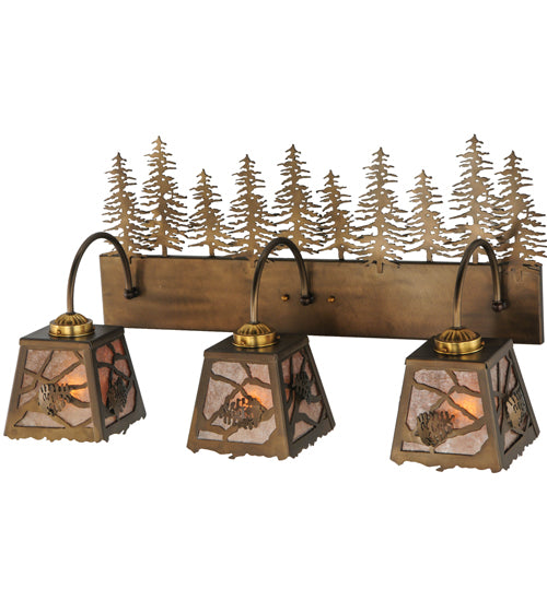 28"L Spruce Pine 3 Lt Vanity Light